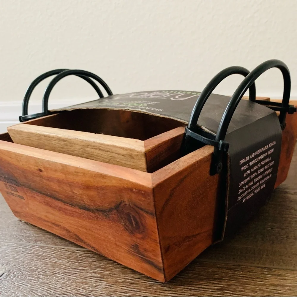 Wooden bowls set of 2